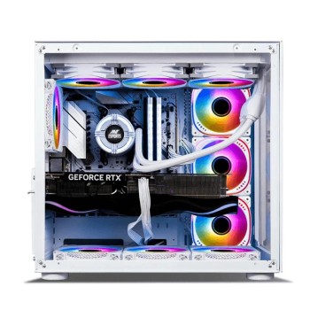 Ant Esports Crystal ARGB White Cabinet